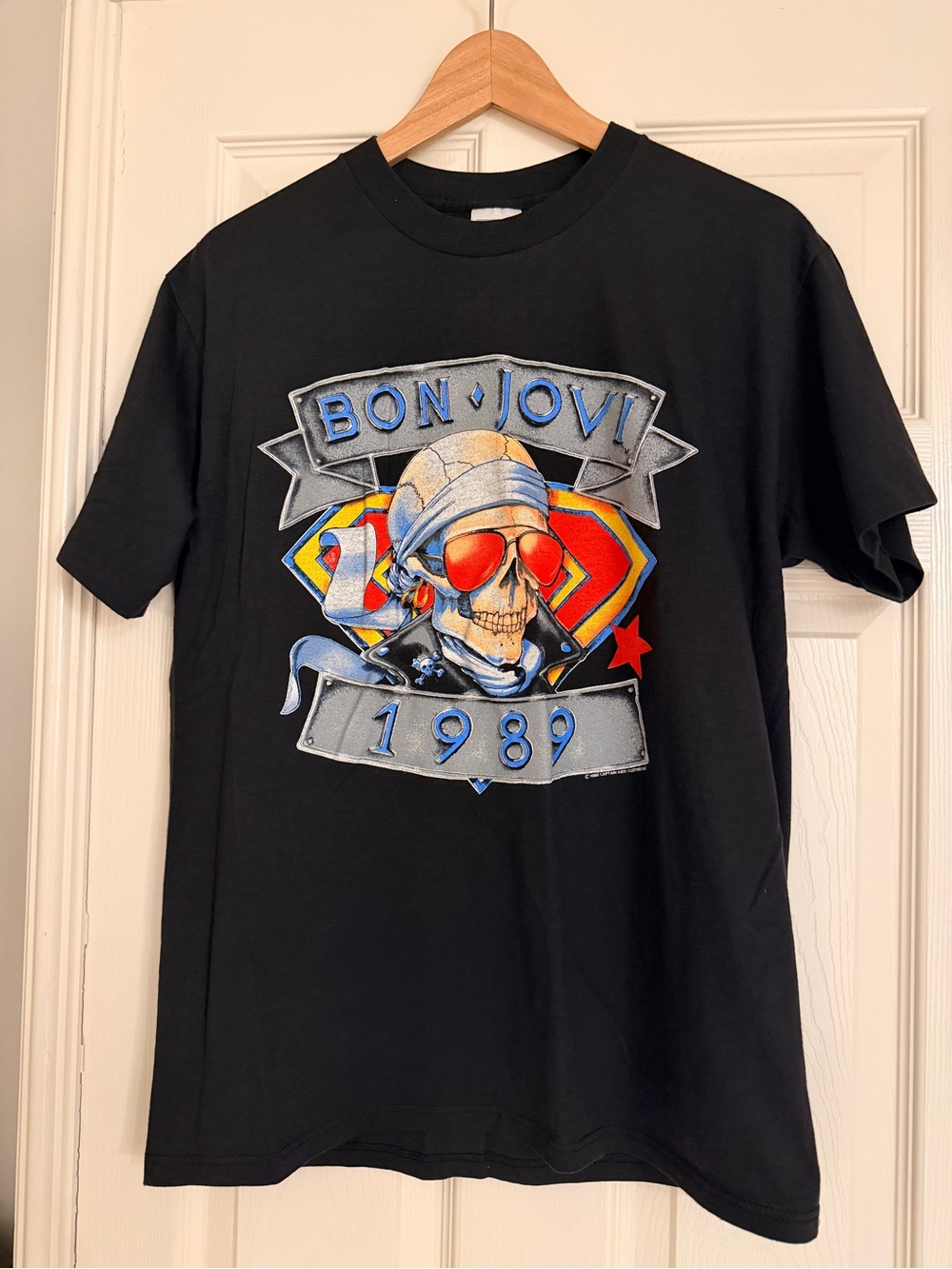 Vintage Bon Jovi 1989 Tour T-Shirt Large USA Double-Sided